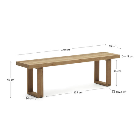 Canadell Bank 100% outdoor aus massivem recyceltem Teakholz 170 cm - ZEN ZONE Furniture