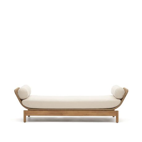 Catalina Liegebett aus Seil in Beige und massivem Akazienholz 100% FSC - ZEN ZONE