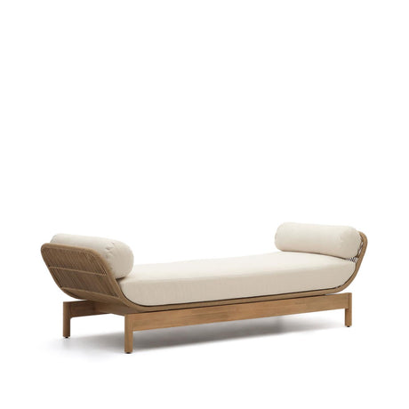 Catalina Liegebett aus Seil in Beige und massivem Akazienholz 100% FSC - ZEN ZONE