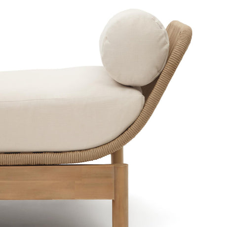 Catalina Liegebett aus Seil in Beige und massivem Akazienholz 100% FSC - ZEN ZONE
