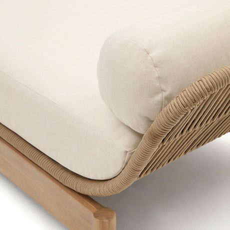 Catalina Liegebett aus Seil in Beige und massivem Akazienholz 100% FSC - ZEN ZONE