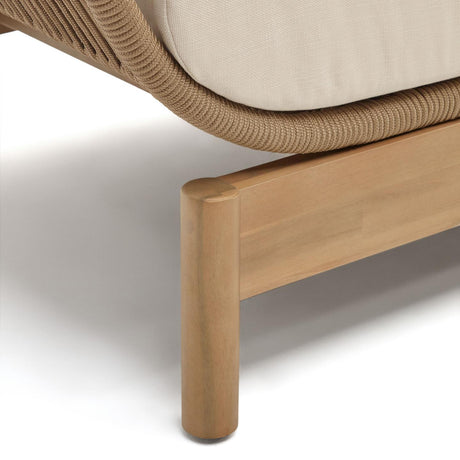 Catalina Liegebett aus Seil in Beige und massivem Akazienholz 100% FSC - ZEN ZONE