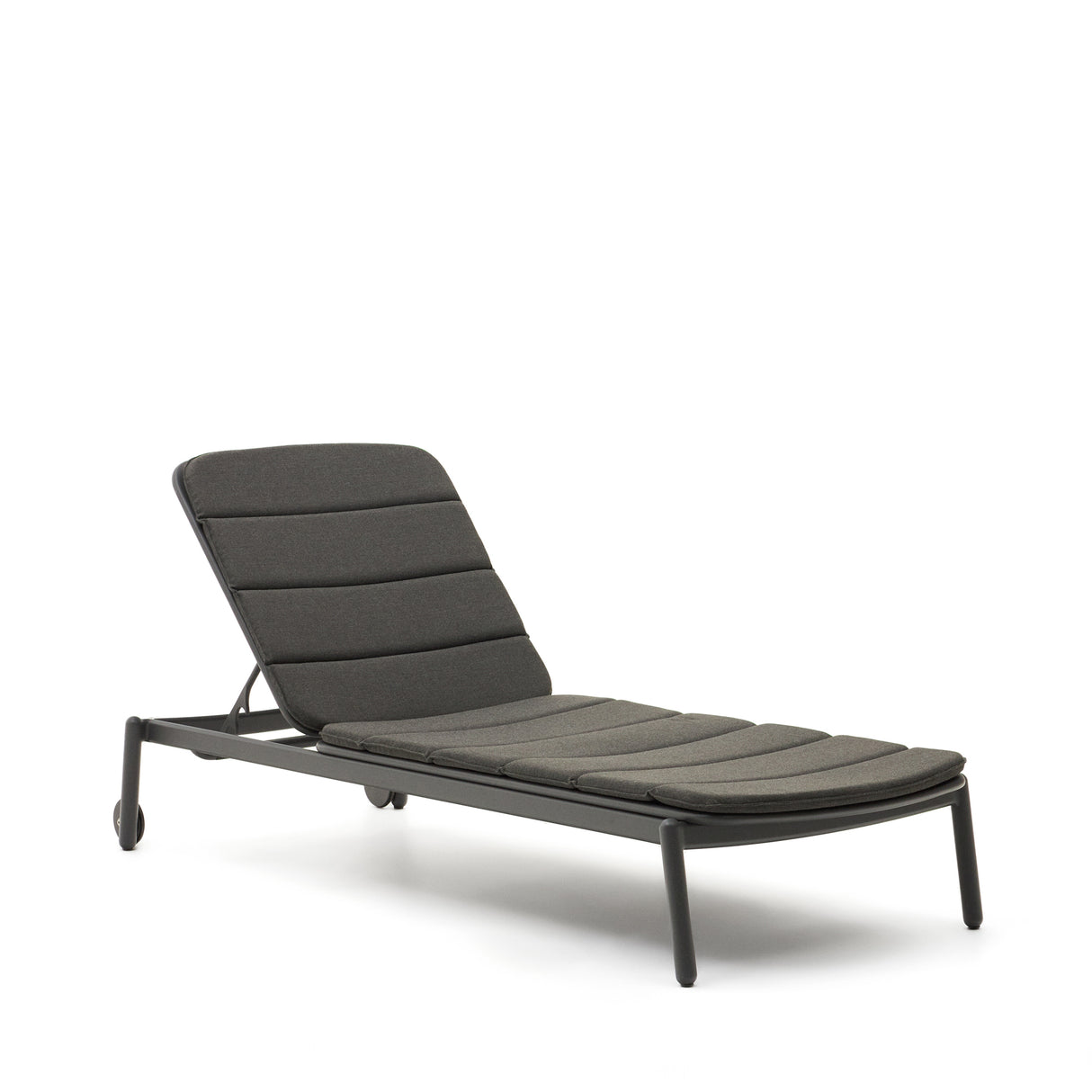 Marcona Sonnenliege für den Außenbereich aus Aluminium mit schwarzer Lackierung. - ZEN ZONE Furniture