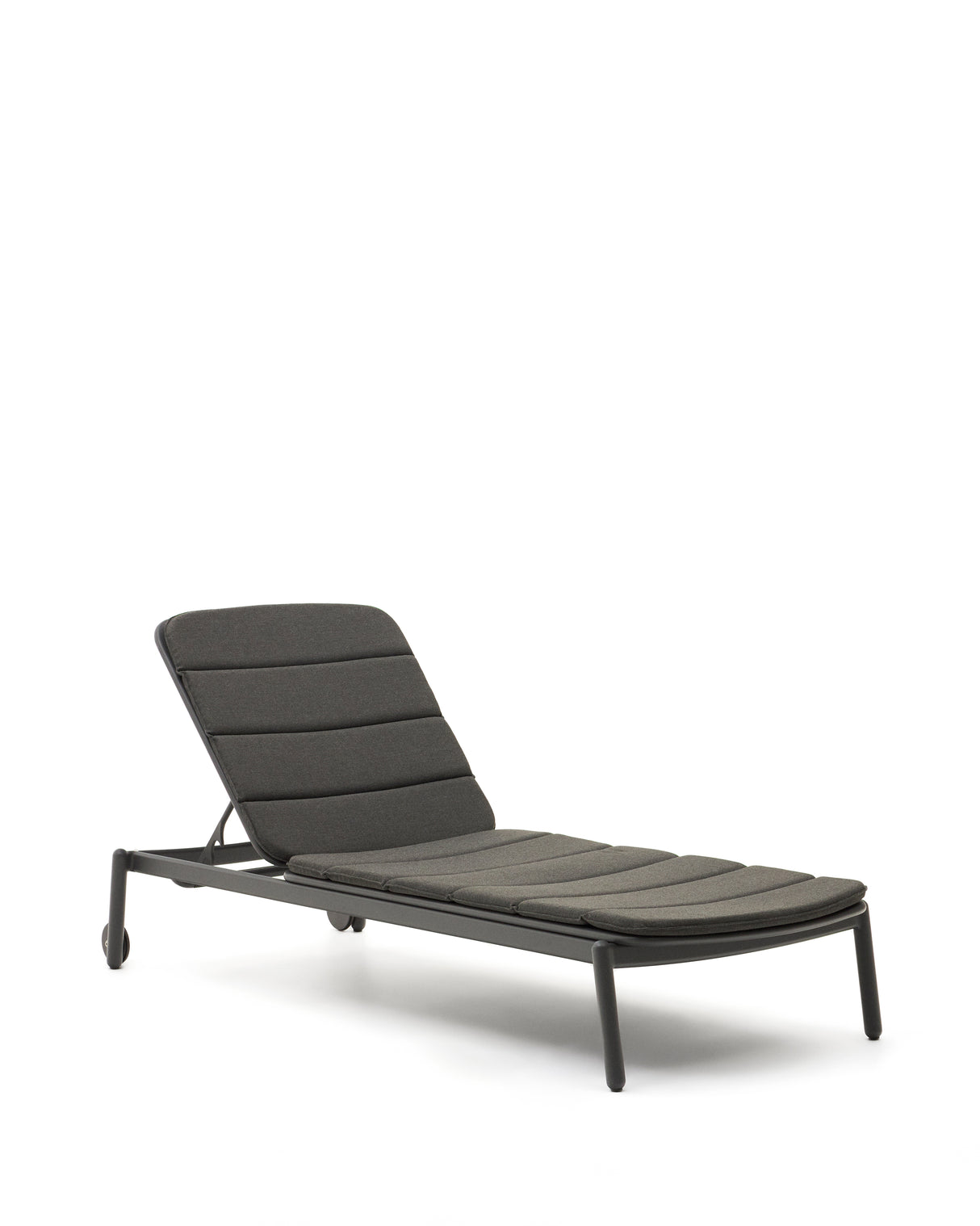 Marcona Sonnenliege für den Außenbereich aus Aluminium mit schwarzer Lackierung. - ZEN ZONE Furniture
