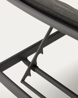 Marcona Sonnenliege für den Außenbereich aus Aluminium mit schwarzer Lackierung. - ZEN ZONE Furniture