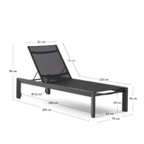 Canutells Aluminium Liegestuhl mit schwarzem Finish - ZEN ZONE Furniture