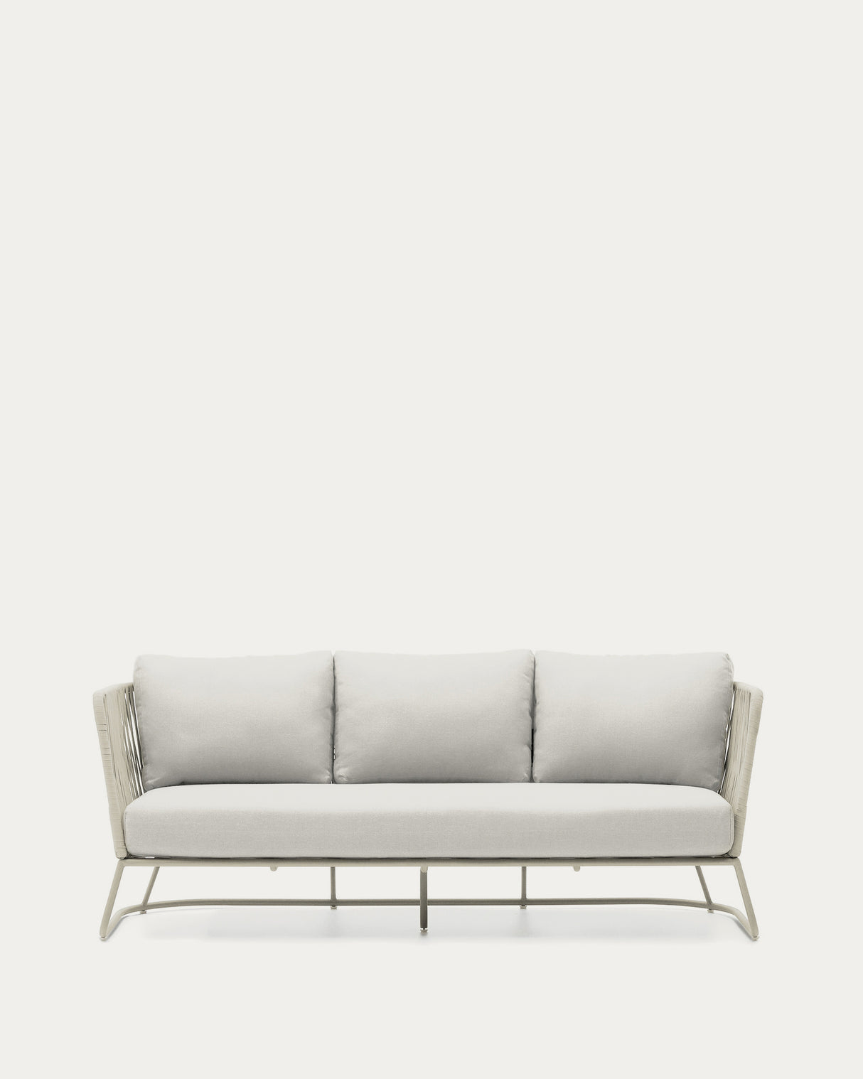 3-Sitzer-Outdoor-Sofa Saconca aus Seil und grau verzinktem Stahl 189 cm - ZEN ZONE Furniture