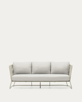 3-Sitzer-Outdoor-Sofa Saconca aus Seil und grau verzinktem Stahl 189 cm - ZEN ZONE Furniture