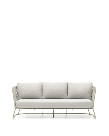 3-Sitzer-Outdoor-Sofa Saconca aus Seil und grau verzinktem Stahl 189 cm - ZEN ZONE Furniture