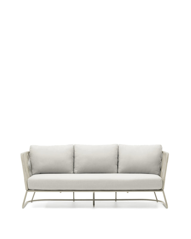 3-Sitzer-Outdoor-Sofa Saconca aus Seil und grau verzinktem Stahl 189 cm - ZEN ZONE Furniture