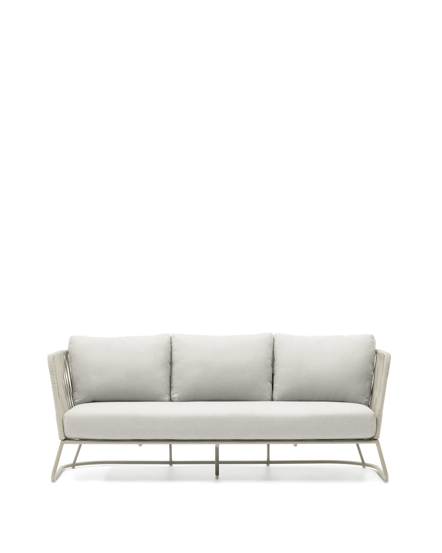 3-Sitzer-Outdoor-Sofa Saconca aus Seil und grau verzinktem Stahl 189 cm - ZEN ZONE Furniture