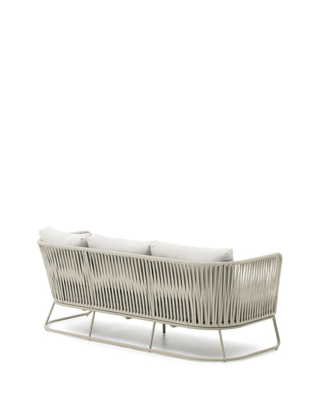 3-Sitzer-Outdoor-Sofa Saconca aus Seil und grau verzinktem Stahl 189 cm - ZEN ZONE Furniture