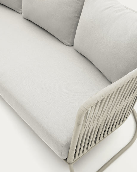 3-Sitzer-Outdoor-Sofa Saconca aus Seil und grau verzinktem Stahl 189 cm - ZEN ZONE Furniture
