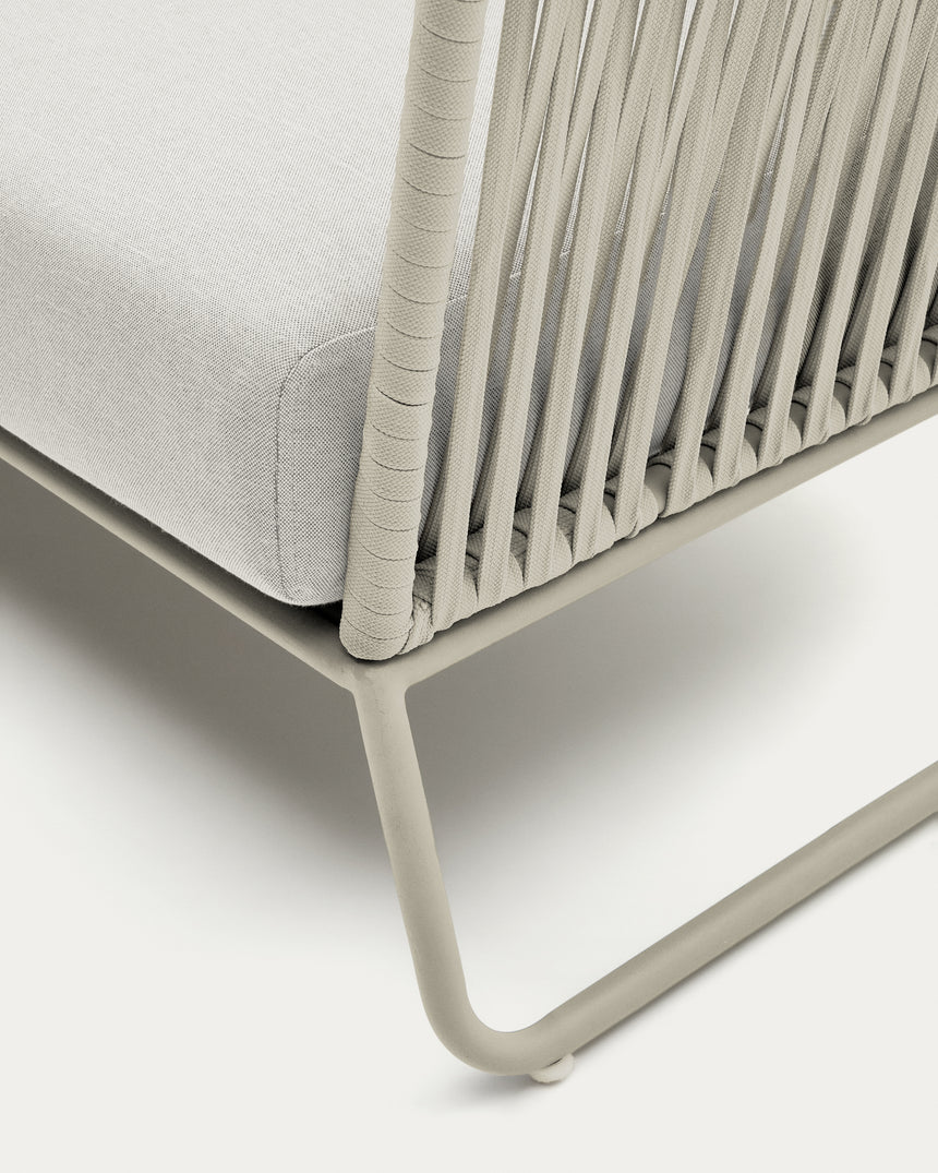 3-Sitzer-Outdoor-Sofa Saconca aus Seil und grau verzinktem Stahl 189 cm - ZEN ZONE Furniture