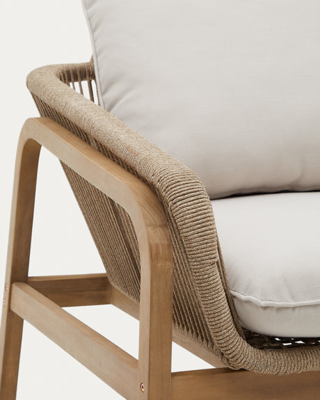 Vellana Set aus 3-Sitzer-Sofa, 2 Sesseln und Couchtisch aus massivem Akazienholz 100 % FSC - ZEN ZONE Furniture