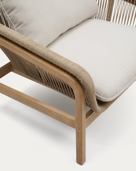 Vellana Set aus 3-Sitzer-Sofa, 2 Sesseln und Couchtisch aus massivem Akazienholz 100 % FSC - ZEN ZONE Furniture