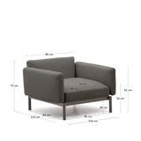Modularer Outdoor-Sessel Sorells aus Aluminium in grauer Ausführung - ZEN ZONE Furniture