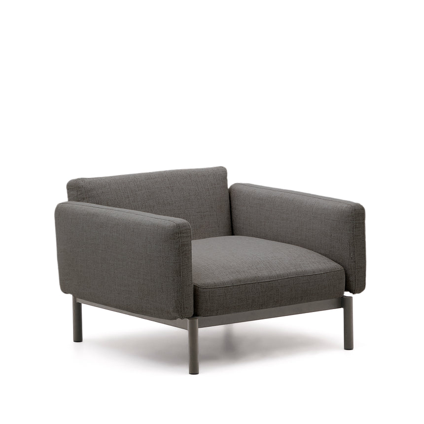 Modularer Outdoor-Sessel Sorells aus Aluminium in grauer Ausführung - ZEN ZONE Furniture