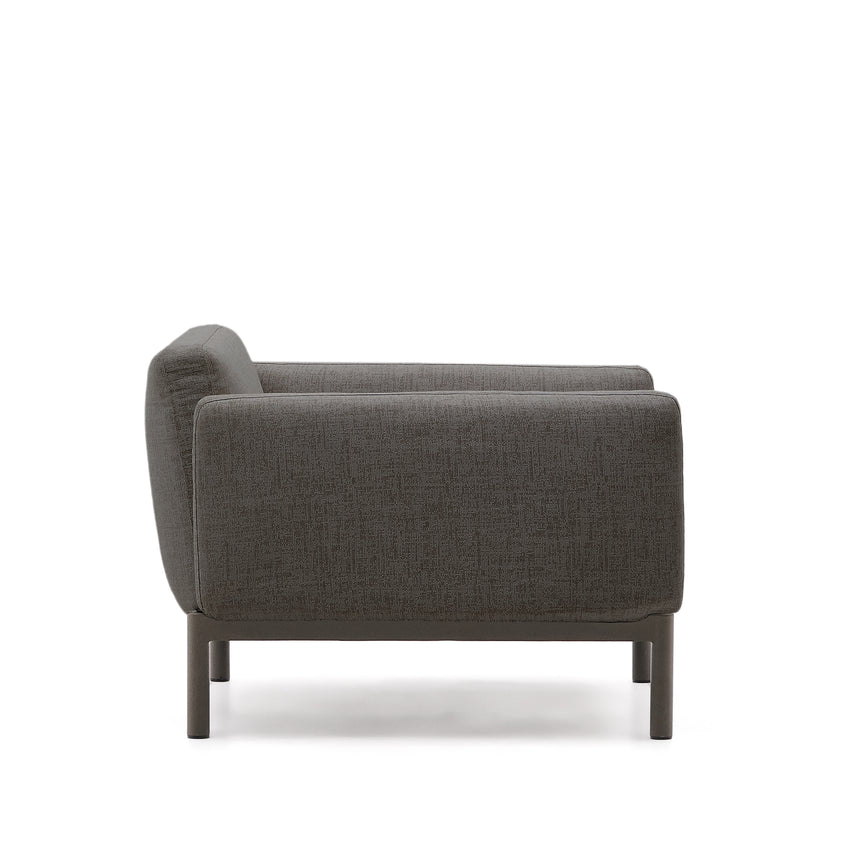 Modularer Outdoor-Sessel Sorells aus Aluminium in grauer Ausführung - ZEN ZONE Furniture