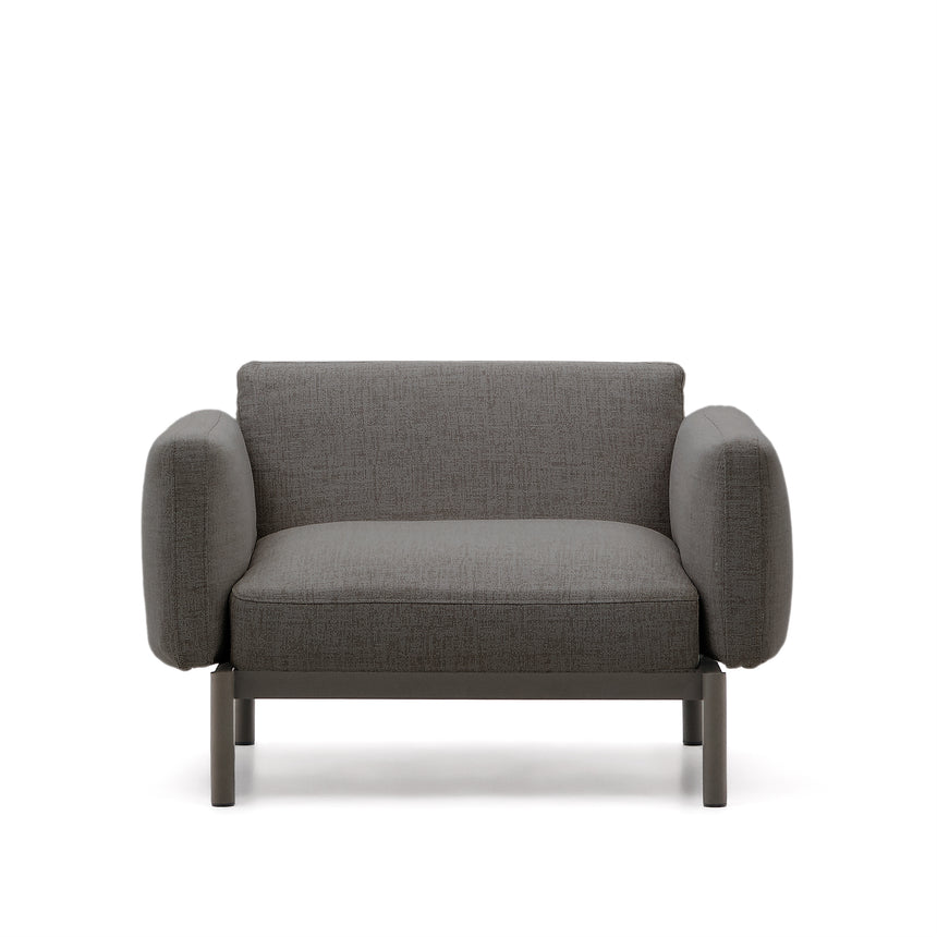 Modularer Outdoor-Sessel Sorells aus Aluminium in grauer Ausführung - ZEN ZONE Furniture