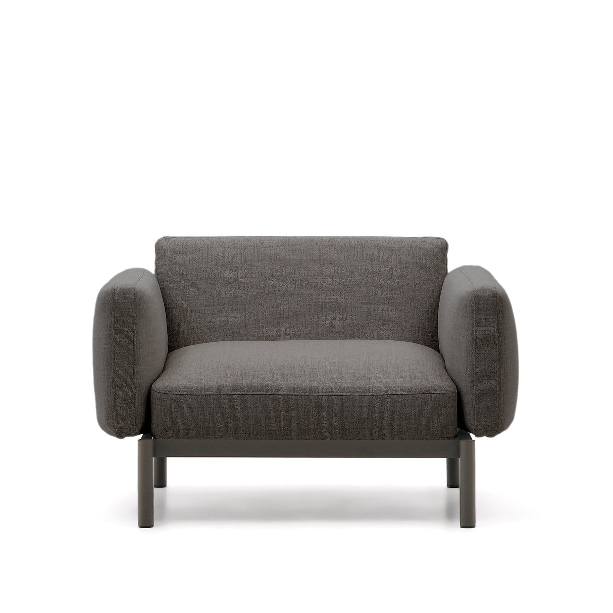 Modularer Outdoor-Sessel Sorells aus Aluminium in grauer Ausführung - ZEN ZONE Furniture