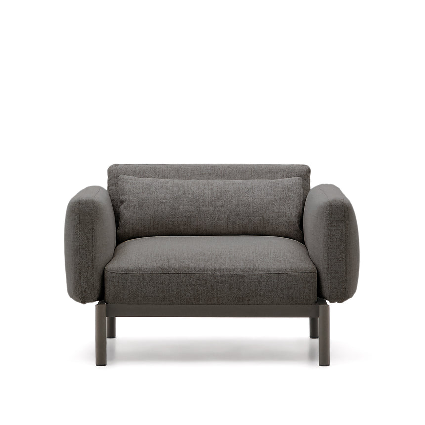 Modularer Outdoor-Sessel Sorells aus Aluminium in grauer Ausführung - ZEN ZONE Furniture