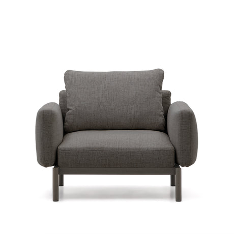 Modularer Outdoor-Sessel Sorells aus Aluminium in grauer Ausführung - ZEN ZONE Furniture