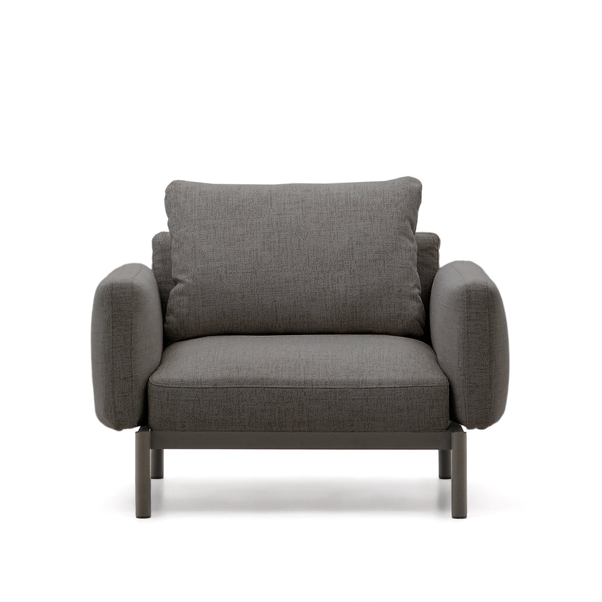 Modularer Outdoor-Sessel Sorells aus Aluminium in grauer Ausführung - ZEN ZONE Furniture