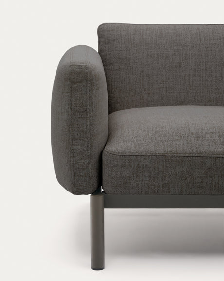 Modularer Outdoor-Sessel Sorells aus Aluminium in grauer Ausführung - ZEN ZONE Furniture