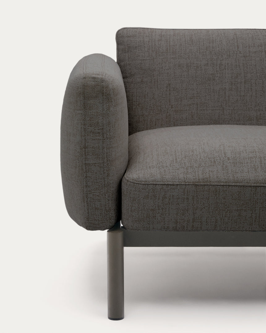 Modularer Outdoor-Sessel Sorells aus Aluminium in grauer Ausführung - ZEN ZONE Furniture