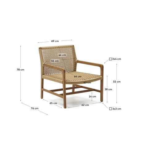 Sabolla Sessel aus massivem Teakholz - ZEN ZONE Furniture