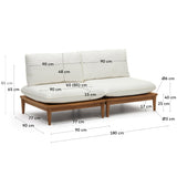 Portitxol Set aus 2 modularen Sesseln aus massivem Teakholz - ZEN ZONE Furniture