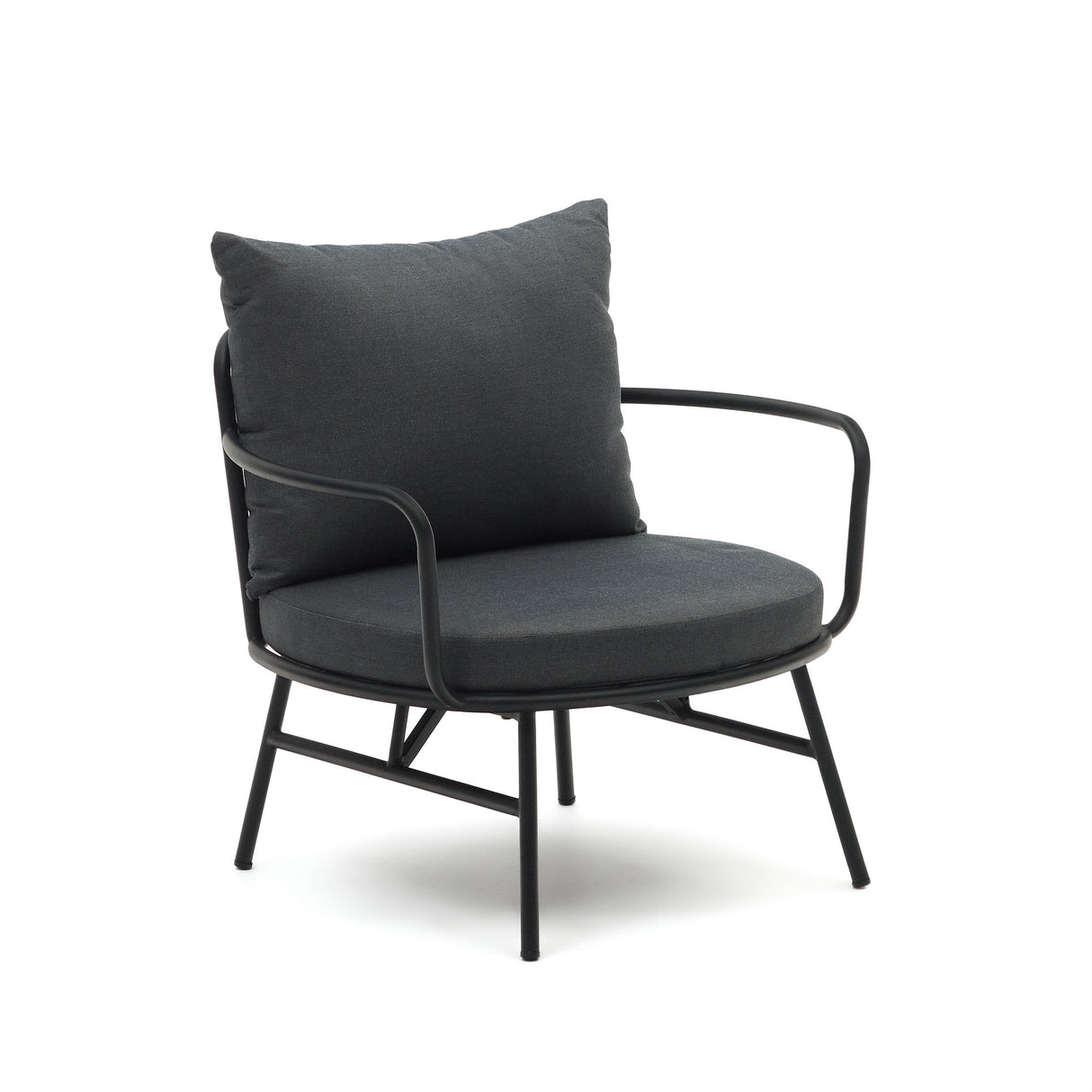 Bramant Sessel aus Stahl mit schwarzem Finish - ZEN ZONE Furniture