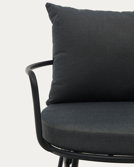 Bramant Sessel aus Stahl mit schwarzem Finish - ZEN ZONE Furniture