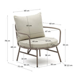 Bramant Sessel aus Stahl mit Finish in Helllila - ZEN ZONE Furniture