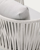 Outdoor-Sessel Saconca aus Seil und grau verzinktem Stahl
