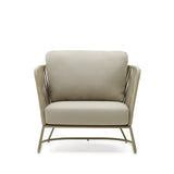Sacona Sessel für den Außenbereich mit Flechtwerk und verzinktem Stahl, geige - ZEN ZONE Furniture