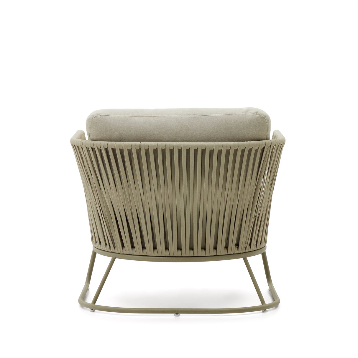 Sacona Sessel für den Außenbereich mit Flechtwerk und verzinktem Stahl, geige - ZEN ZONE Furniture
