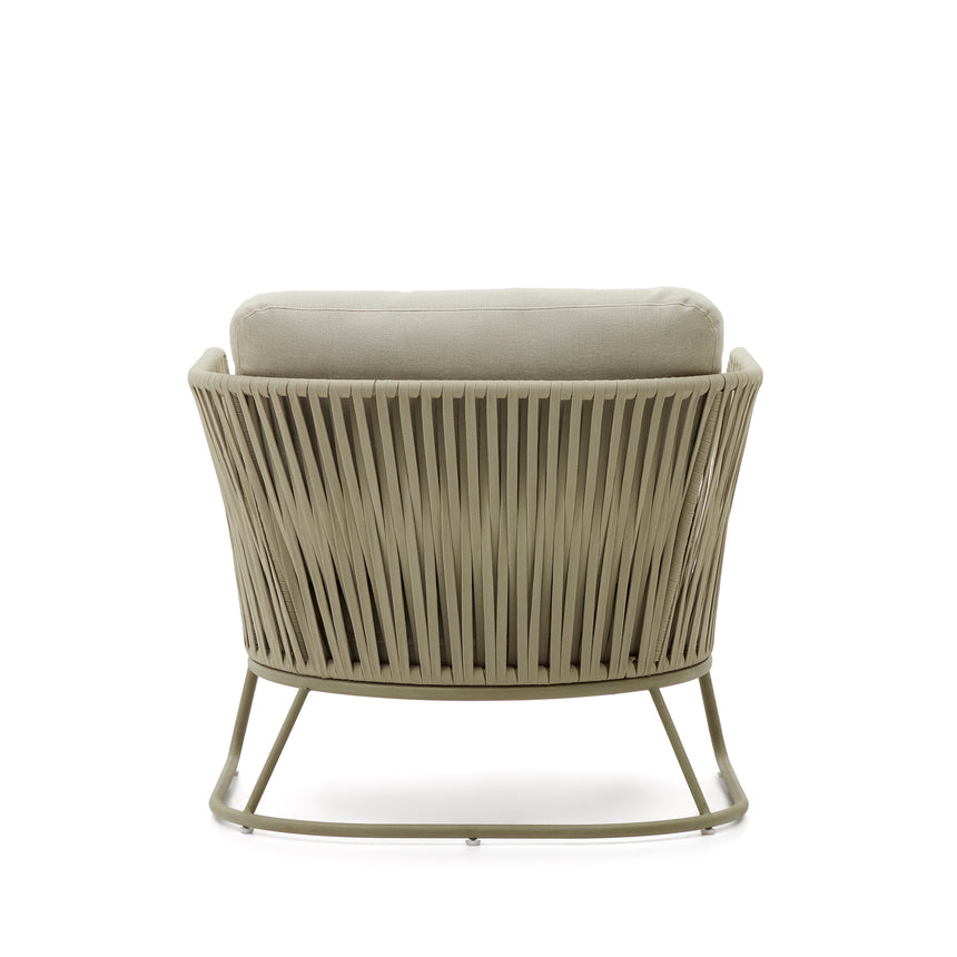 Sacona Sessel für den Außenbereich mit Flechtwerk und verzinktem Stahl, geige - ZEN ZONE Furniture