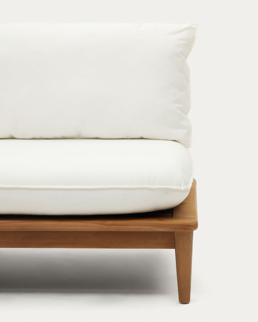 Portitxol modulares Set Ecksessel, 4 Sessel und Couchtisch aus massivem Teakholz - ZEN ZONE Furniture