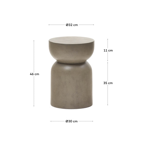 Garbet runder Beistelltisch aus Zement Ø 32 cm - ZEN ZONE Furniture
