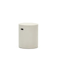 Aiguablava Pouf aus Zement in Weiß Ø 37 cm - ZEN ZONE Furniture
