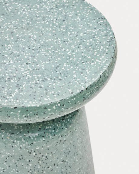 Mesquida Outdoor Beistelltisch aus grünem Terrazzo Ø 39 cm - ZEN ZONE Furniture