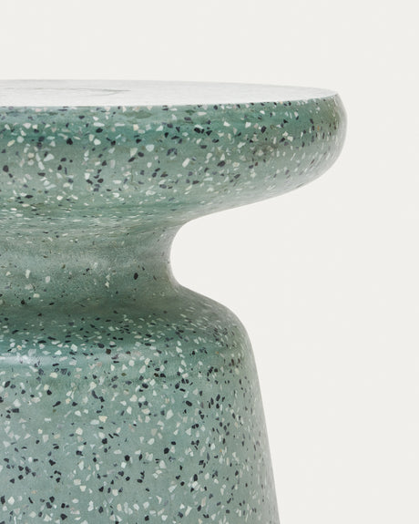 Mesquida Outdoor Beistelltisch aus grünem Terrazzo Ø 39 cm - ZEN ZONE Furniture