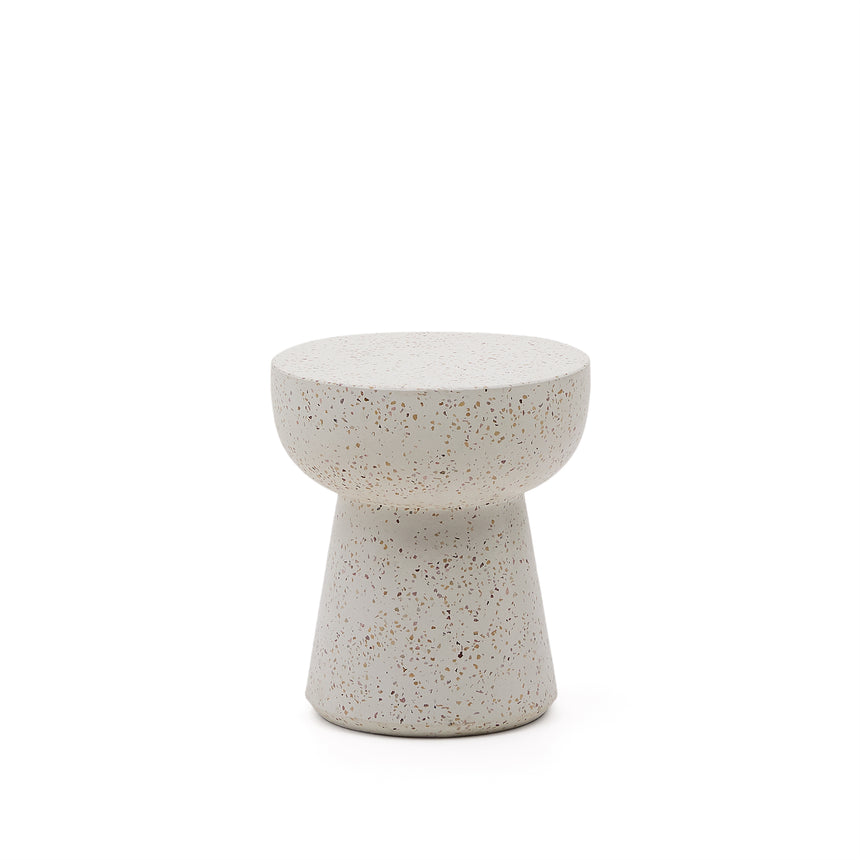 Pada Beistelltisch weißer Terrazzo Ø 40 cm - ZEN ZONE Furniture