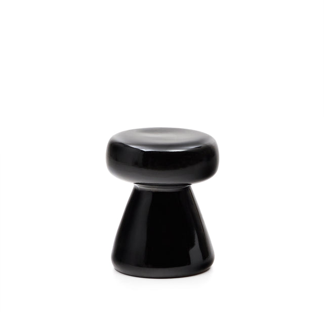 Manya Beistelltisch aus schwarzem Keramik Ø 38 cm - ZEN ZONE Furniture
