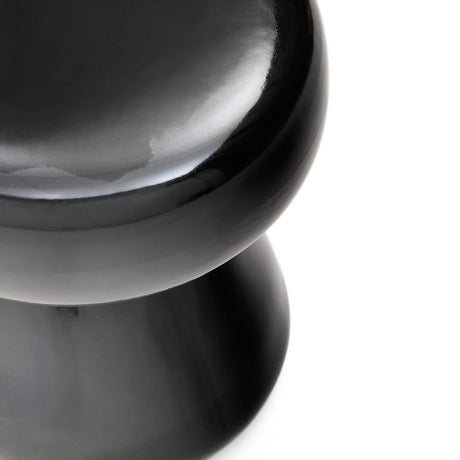 Manya Beistelltisch aus schwarzem Keramik Ø 38 cm - ZEN ZONE