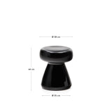 Manya Beistelltisch aus schwarzem Keramik Ø 38 cm - ZEN ZONE Furniture