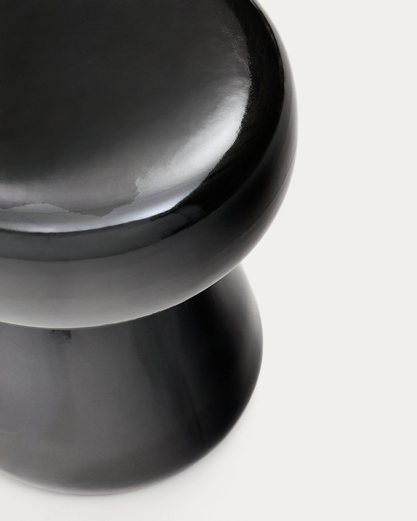 Manya Beistelltisch aus schwarzem Keramik Ø 38 cm - ZEN ZONE Furniture