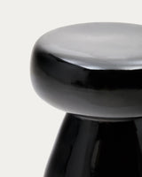 Manya Beistelltisch aus schwarzem Keramik Ø 38 cm - ZEN ZONE Furniture